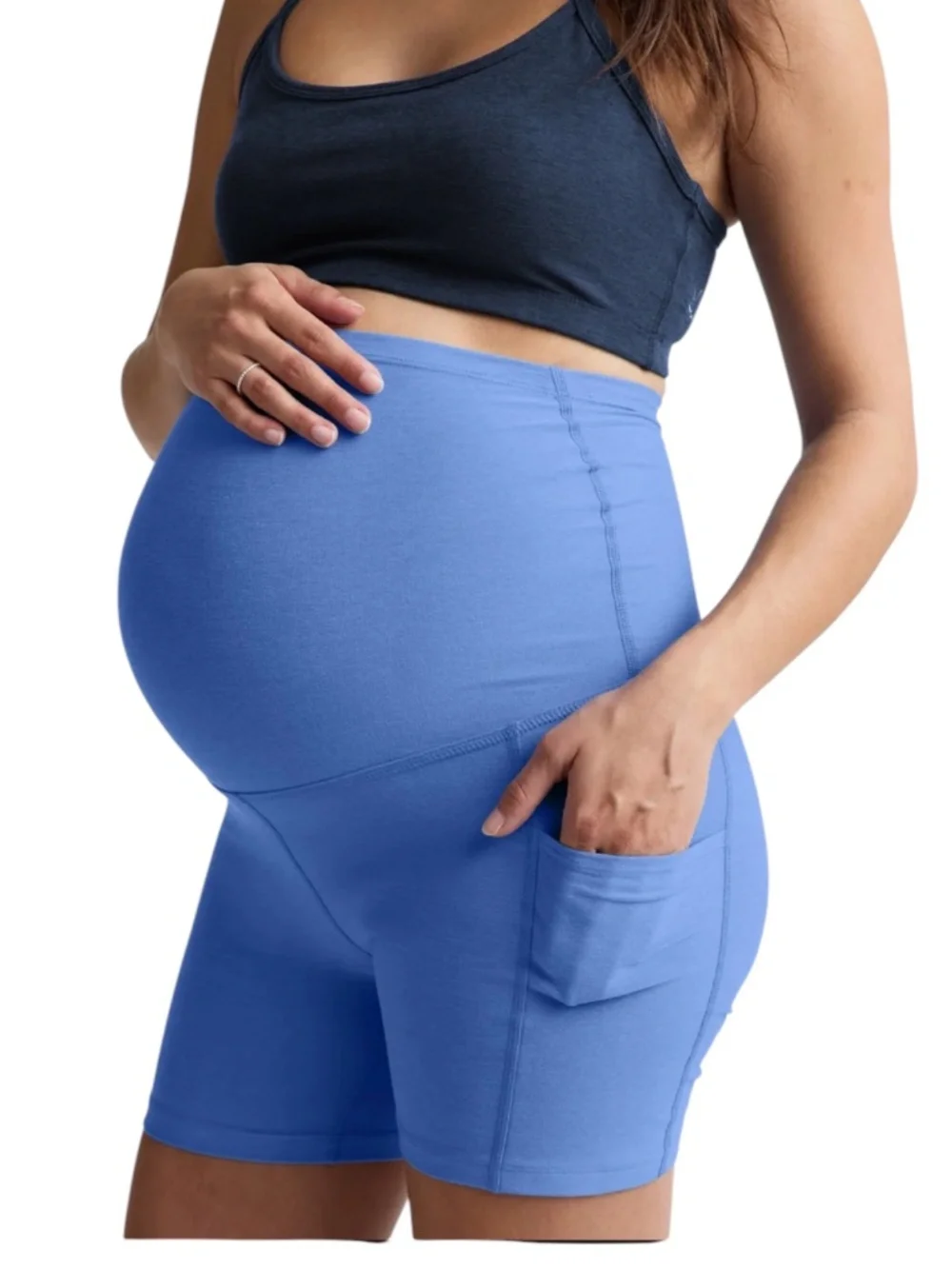 ✨ Beyond Yoga Spacedye Love the Bump Maternity Pocket Biker Shorts M Active Mom